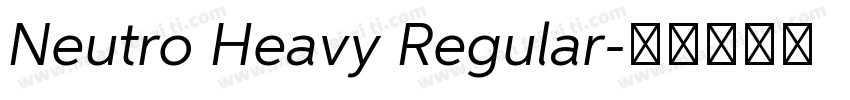 Neutro Heavy Regular字体转换